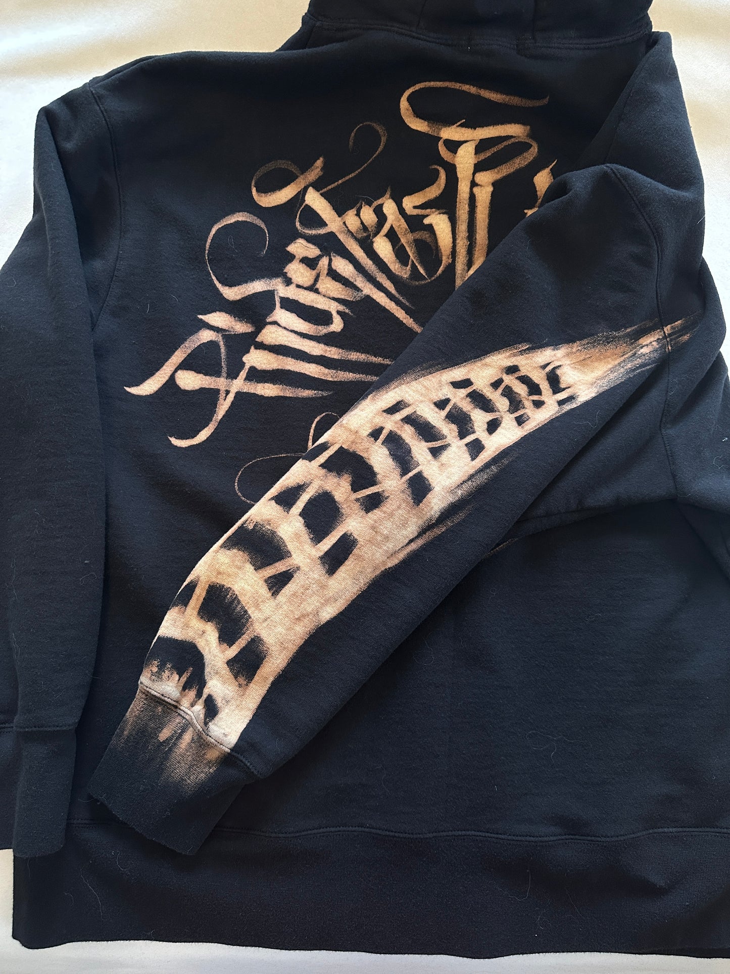 Custom Bleach Painted Hoodie