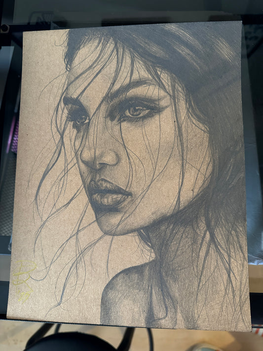 Graphite Portrait Original Art