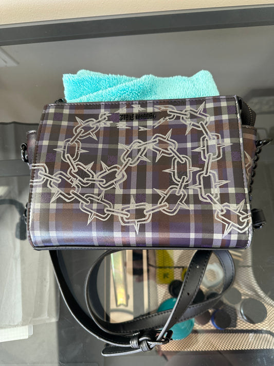 Plaid Chain Link Bag